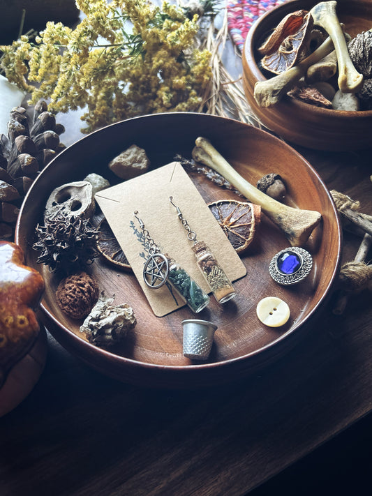 Grounding Spell Jar Earrings