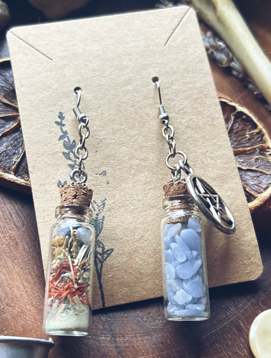 Psychic Awakening Spell Jar Earrings